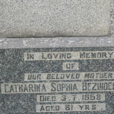 BEZUIDENHOUT Catharina Sophia -1958