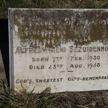 BEZUIDENHOUT Alfred Friend 1930-1938