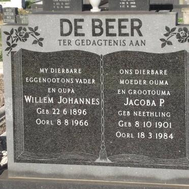 BEER Willem Johannes, de 1896-1966 &amp; Jacoba P. NEETHLING 1901-1984