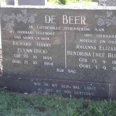 BEER Richard Harry Flynn, de 1894-1964 &amp; Johanna Elizabeth Hendrina BLIGNAUT 1895-1988