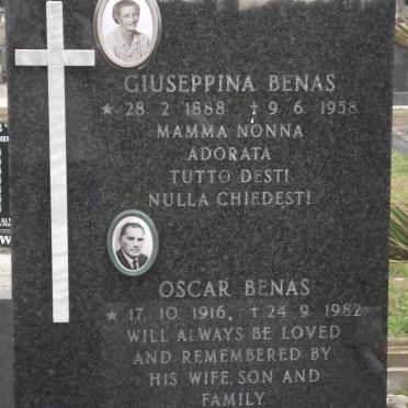 BENAS Giuseppina 1888-1958 :: BENAS Oscar 1916-1982