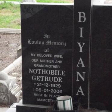 BIYANA Nothobile Gertrude 1929-2006