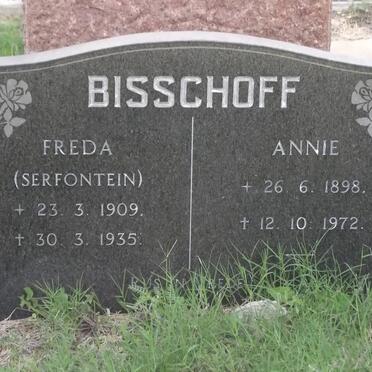 BISSCHOFF Freda nee SERFONTEIN 1909-1935 :: BISSCHOFF Annie 1898-1972