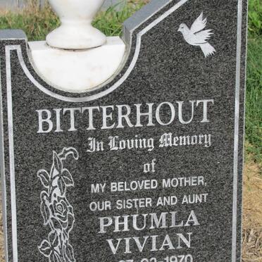 BITTERHOUT Phumla Vivian 1970-2005