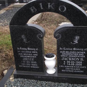 BIKO Jackson B. 1908-2008 &amp; Jesie 1916-1985