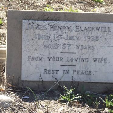 BLACKWELL James Henry -1938