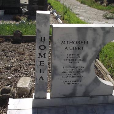 BOMELA Mthobeli Albert 1884-1973
