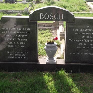 BOSCH Ockert Petrus 1908-1969 &amp; Catharina Jacoba 1915-2005