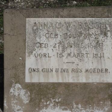 BOSCH Anna C. W. nee BOUWER 1846-1941