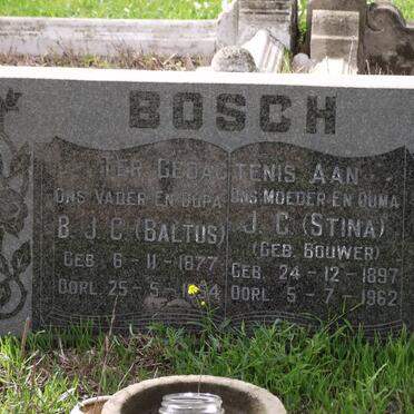 BOSCH B.J.C. 1877-1954 &amp; J.C. BOUWER 1897-1962