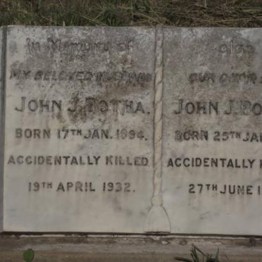BOTHA John J. 1894-1932 :: BOTHA John J. 1919-1941