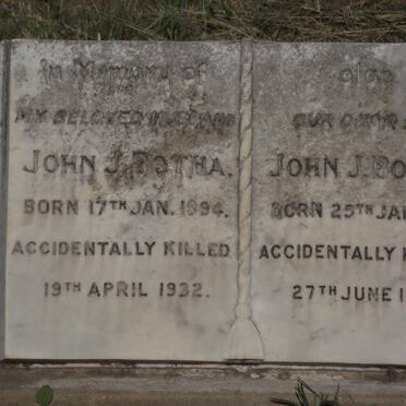BOTHA John J. 1894-1932 :: BOTHA John J. 1919-1941