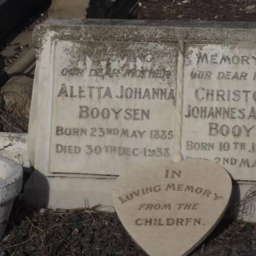 BOOYSEN Christoffel Johannes Abraham 1882-1940 &amp; Aletta Johanna 1885-1938