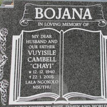 BOJANA Vuyisile Cambell 1940-2005