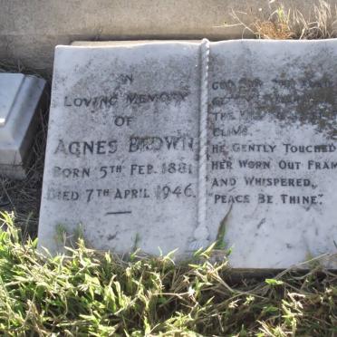 BROWN Agnes 1881-1946