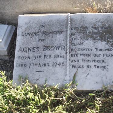 BROWN Agnes 1881-1946