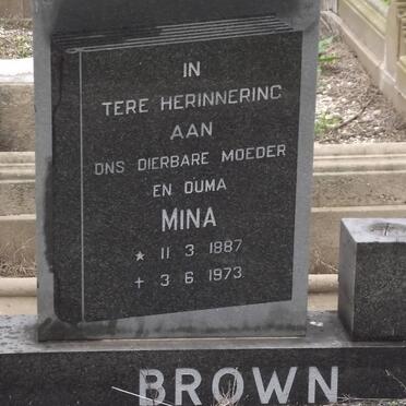 BROWN Mina 1887-1973