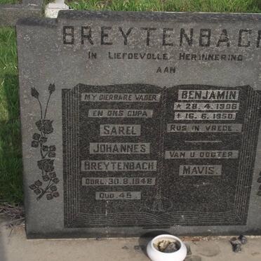 BREYTENBACH Sarel Johannes -1948 &amp; Benjamin 1906-1950