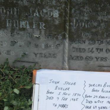 BUHLER John Jacob 1870-1945 &amp; Dorcas RUSSELL 1873-1942