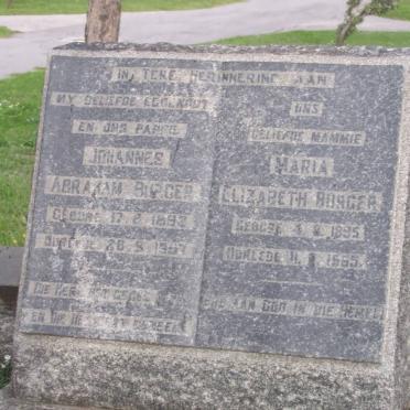 BURGER Johannes Abraham 1892-1957 &amp; Maria Elizabeth 1895-1965