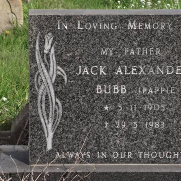 BUBB Jack Alexander 1905-1983