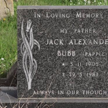 BUBB Jack Alexander 1905-1983