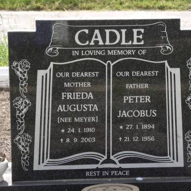 CADLE Peter Jacobus 1894-1956 &amp; Frieda Augusta MEYER 1910-2003