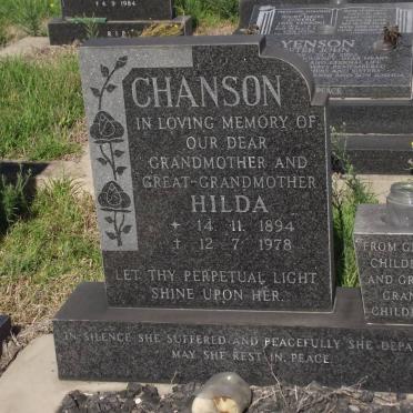 CHANSON Hilda 1894-1978