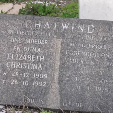 CHATWIND James 1906-1975 &amp; Elizabeth Christina 1909-1992