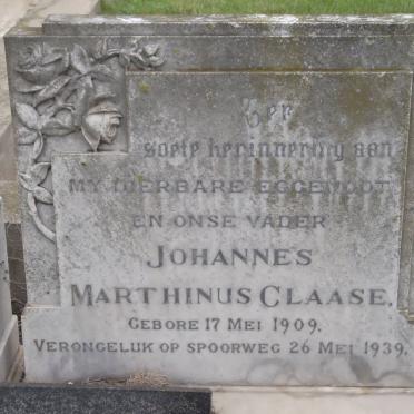 CLAASE Johannes Marthinus 1909-1939