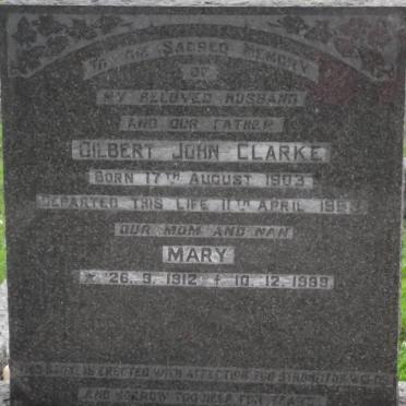 CLARKE Gilbert John 1903-1958 &amp; Mary 1912-1999