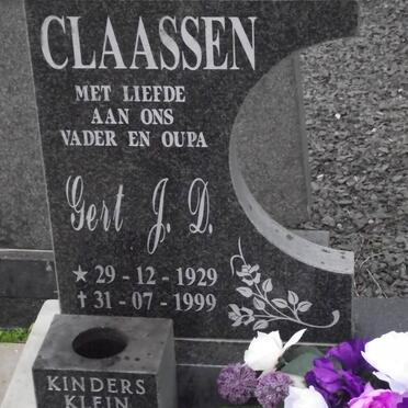 CLAASSEN Gert J.D. 1929-1999