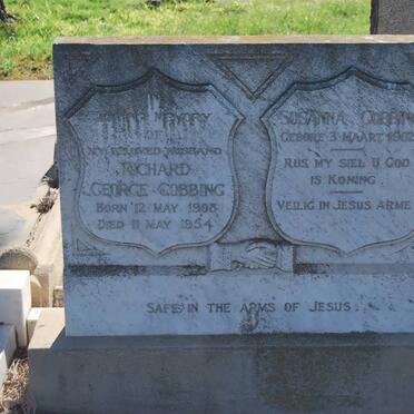 COBBING Richard George 1908-1954 &amp; Susanna 1902-