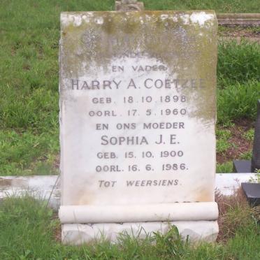 COETZEE Harry A. 1898-1960 &amp; Sophia J.E. 1900-1986
