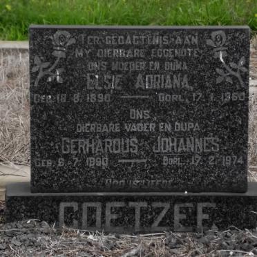 COETZEE Elsie Adriana 1890-1950 &amp; Gerhardus Johannes 1890-1974