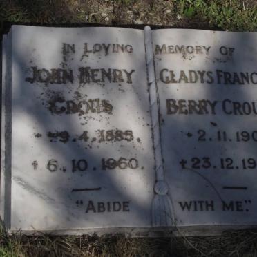 CROUS John Henry 1885-1960 &amp; Gladys Francis 1901-1982
