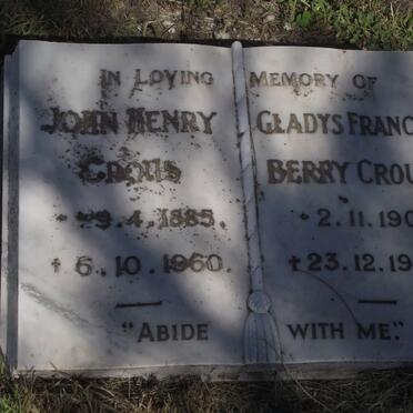 CROUS John Henry 1885-1960 &amp; Gladys Francis 1901-1982