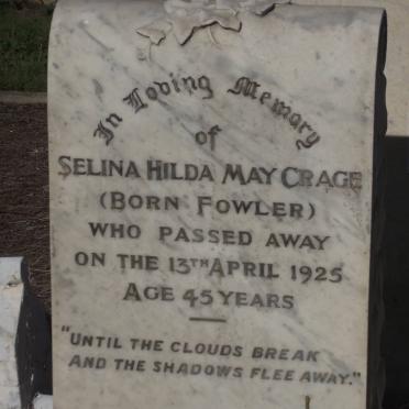 CRAGE Selina Hilda May nee FOWLER -1925
