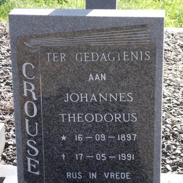 CROUSE Johannes Theodorus 1897-1991