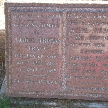 CRAGE Arthur Thomas -1947 &amp; Alice BRITTON -1947