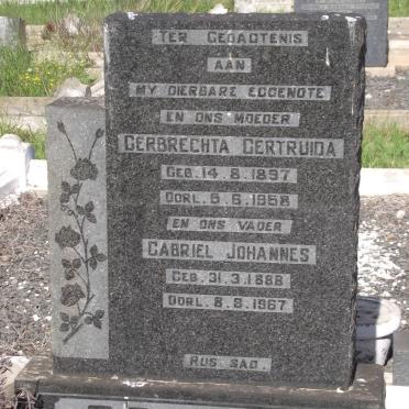 CROUSE Gabriel Johannes 1888-1967 &amp; Gerbrechta Gertruida 1897-1958