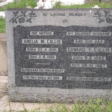 CULLIS Edward T. 1883-1967 &amp; Amelia M. 1895-1968