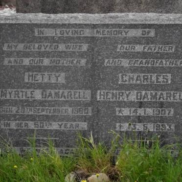 DAMARELL Hetty Myrtle 1950 :: DAMARELL Charles Henry 1907-1993