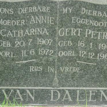 DALEN Gert Petrus, van 1904-1967 &amp; Annie Catharina 1907-1972