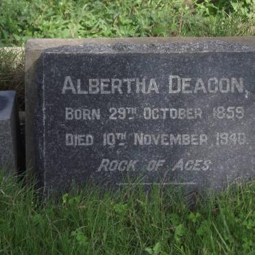 DEACON Albertha 1859-1940