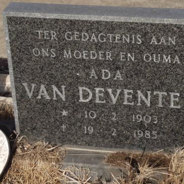 DEVENTER Ada, van 1903-1985