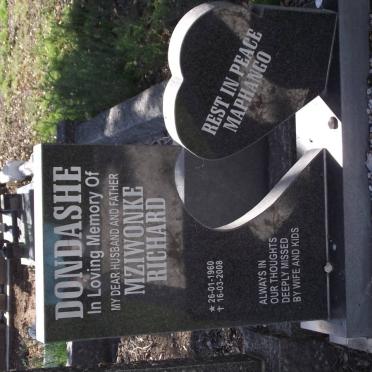 DONDASHE Mziwonke Richard 1960-2008