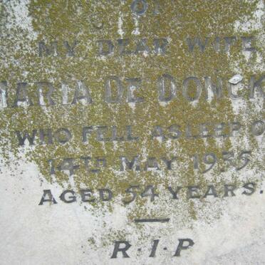 DONCKER Stephen, de -1954 &amp; Maria -1935