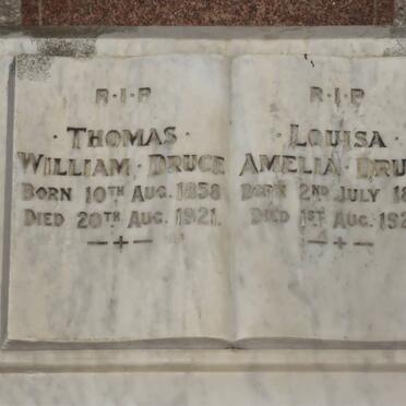 DRUCE Thomas William 1858-1921 &amp; Louisa Amelia 1863-1926