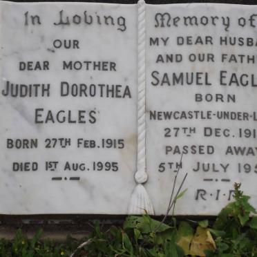EAGLES Judith Dorothea 1915-1995 &amp; Samuel 1915-1958